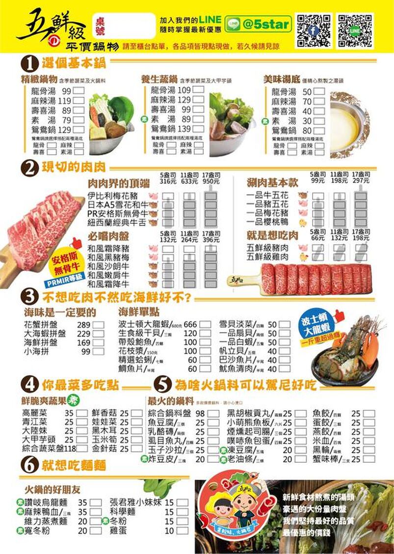 台南平價火鍋 大同路「五鮮級平價鍋物」個人小火鍋，營業到凌晨，白飯、飲料無限續，加價就可以吃到肉量爆多的17盎司肉肉。